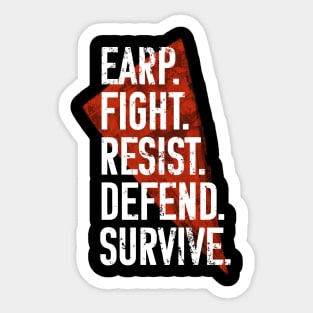 Earp Fight Resist Defend Survive - Wynonna Earp Sticker